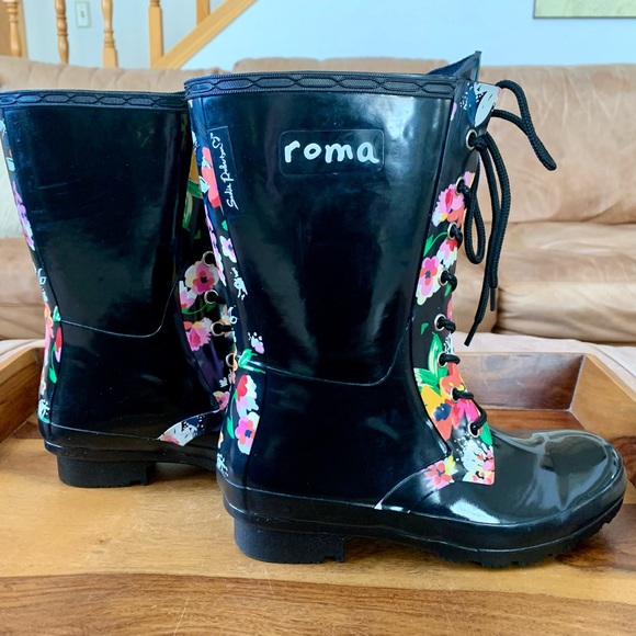ROMA Sadie Robertson Floral Rain Boots - Picture 4 of 8